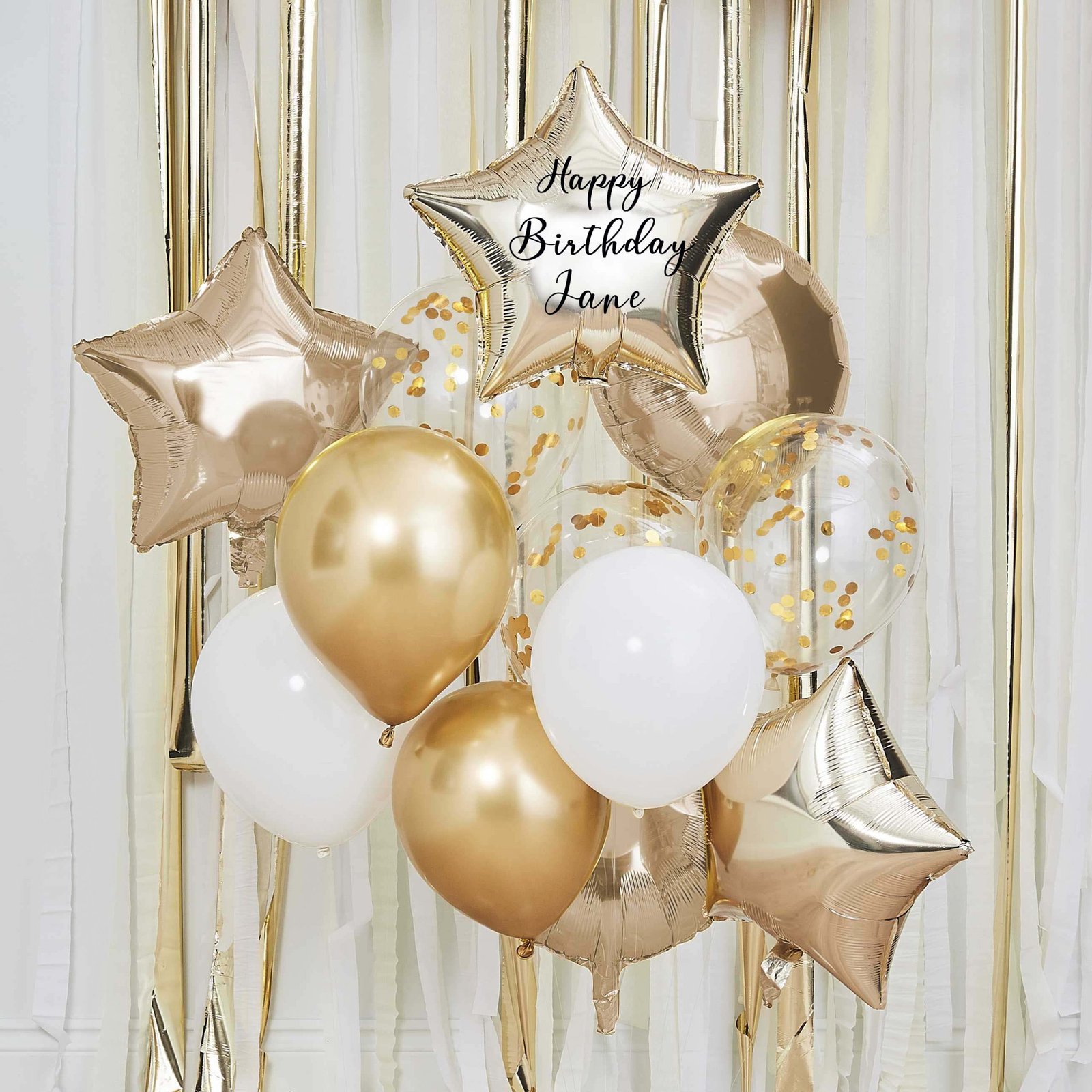 Birthday Ballon Bouquet Gold jane