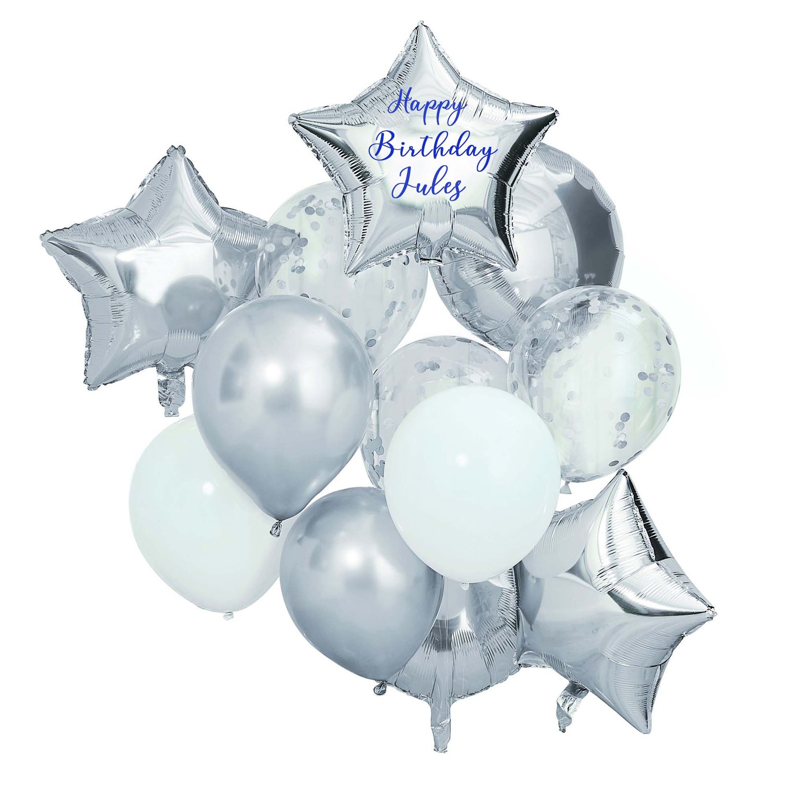Birthday Balloon Bouquet Silver Happy Birthday Balloon Bouquet