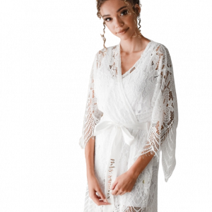 short lace bathrobe