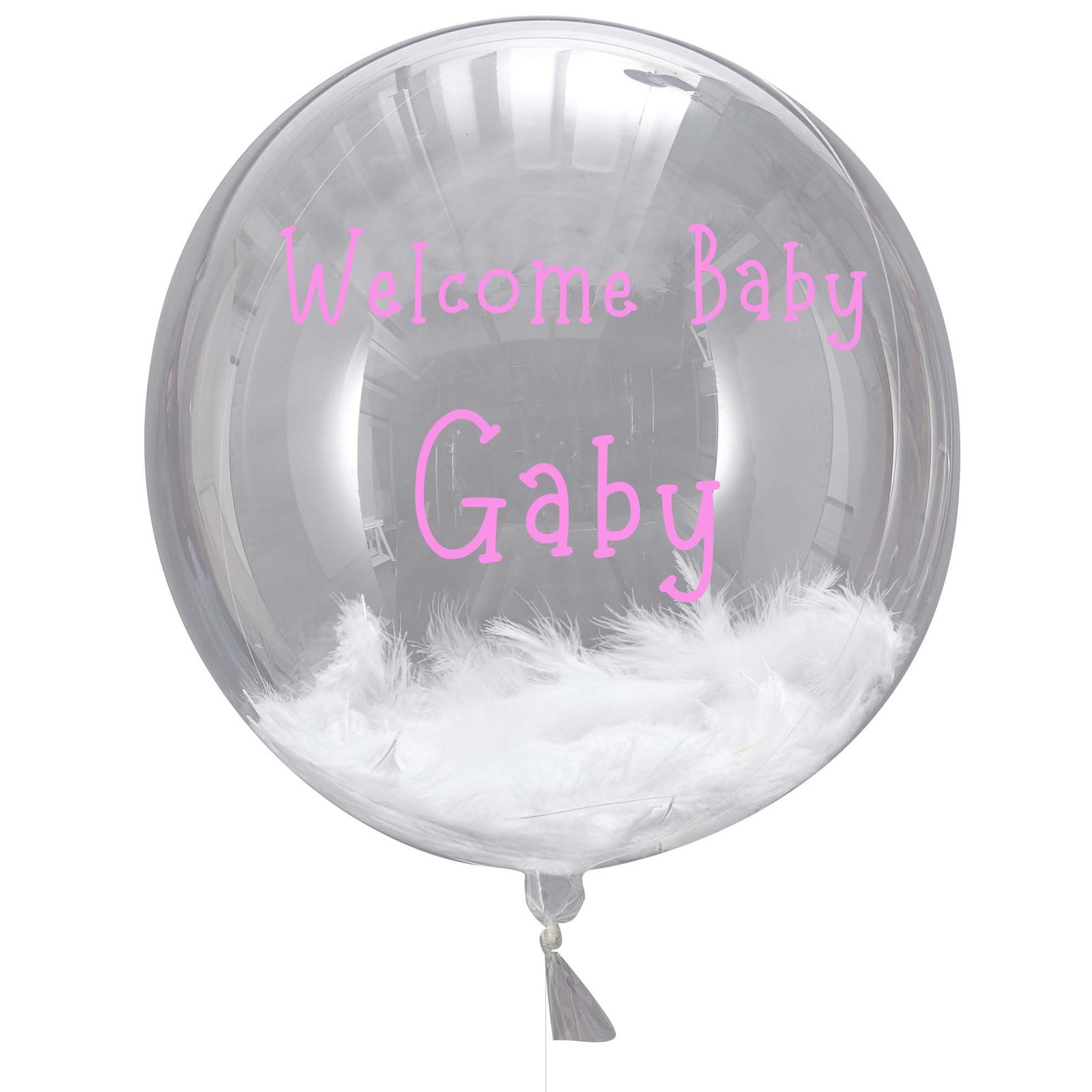 Personalized welcome baby balloon girl