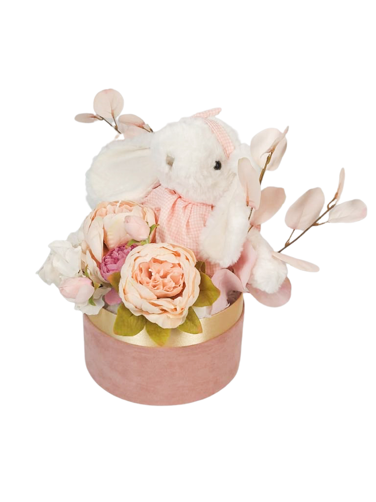 Pink blossom bunny flower box Pink blossom bunny flower box