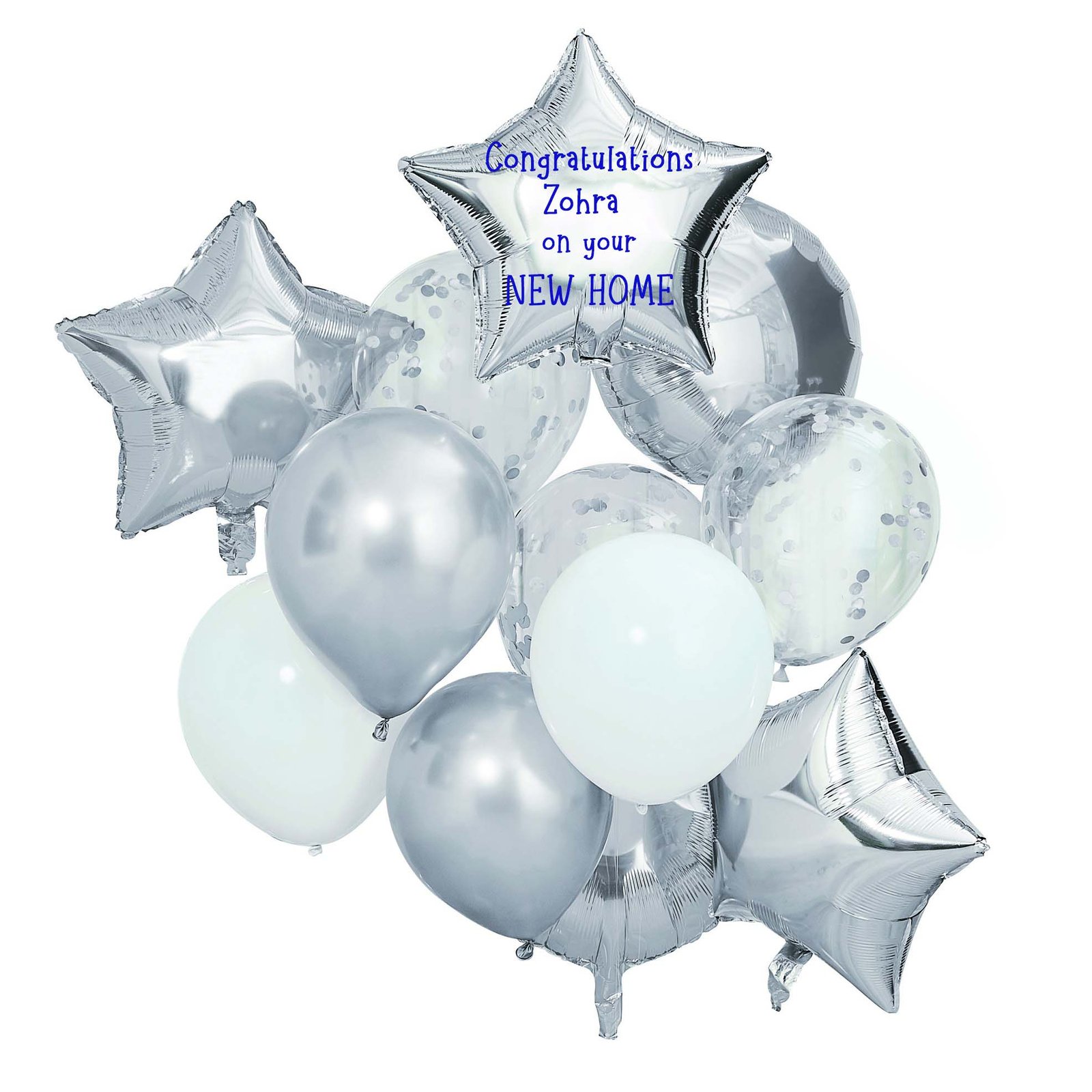 housewarming balloon bouquet silver adelaide