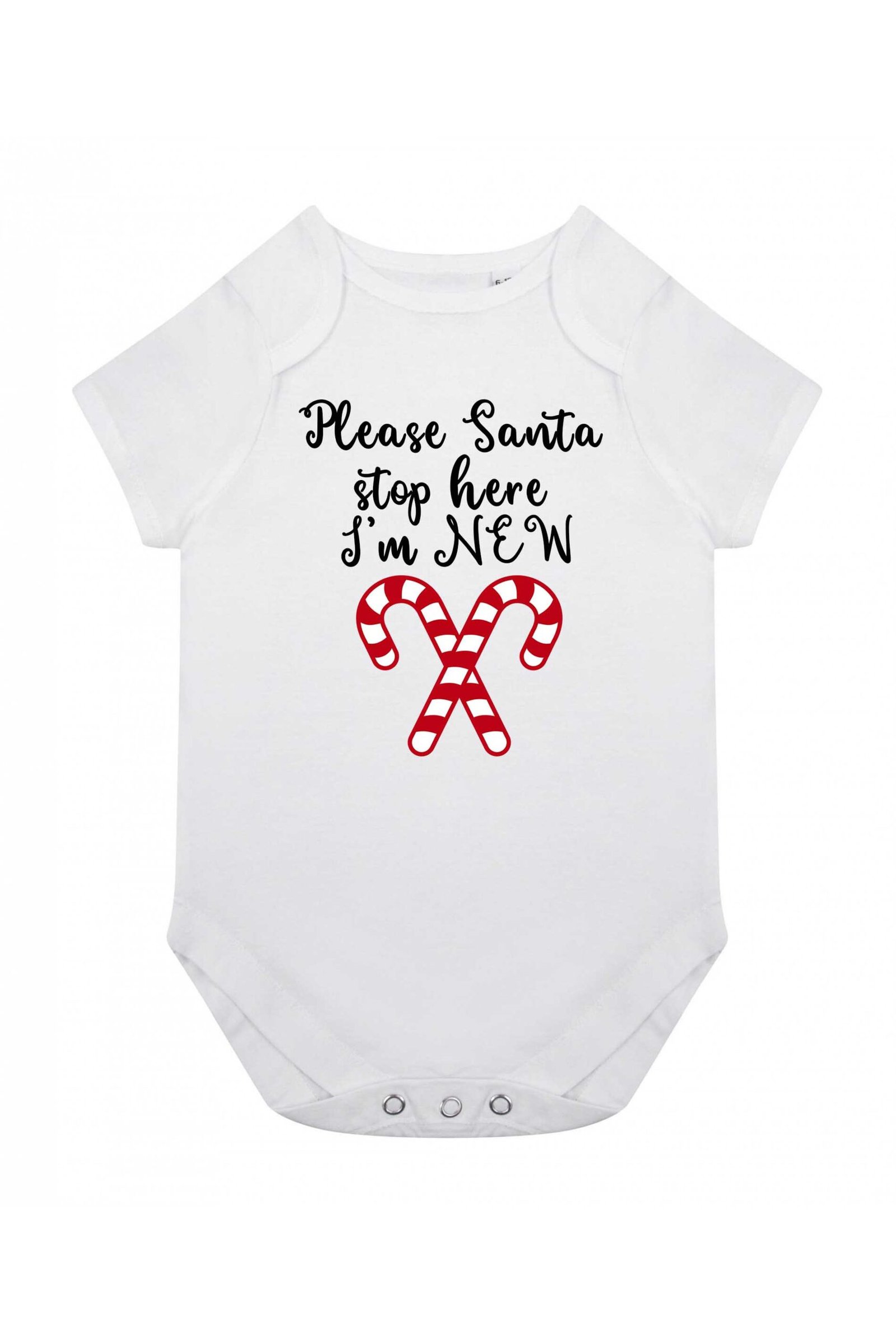 babygrow Please santa stop here alafyou font Christmas baby suit santa please stop here