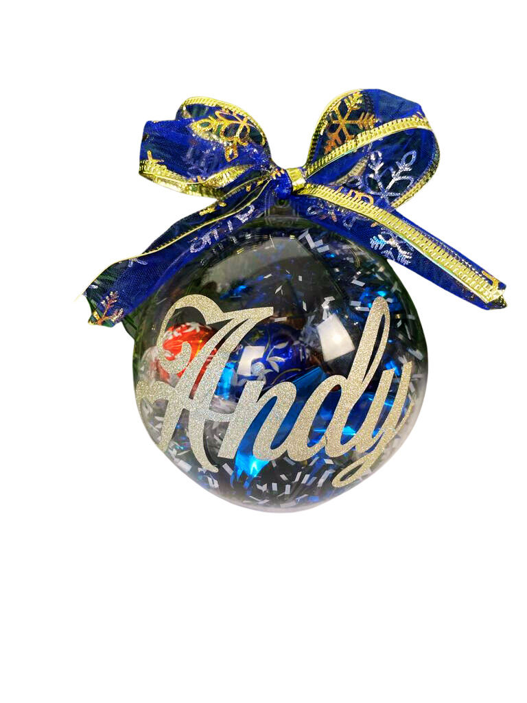 Medium Personalised Bauble Personalised bauble with name
