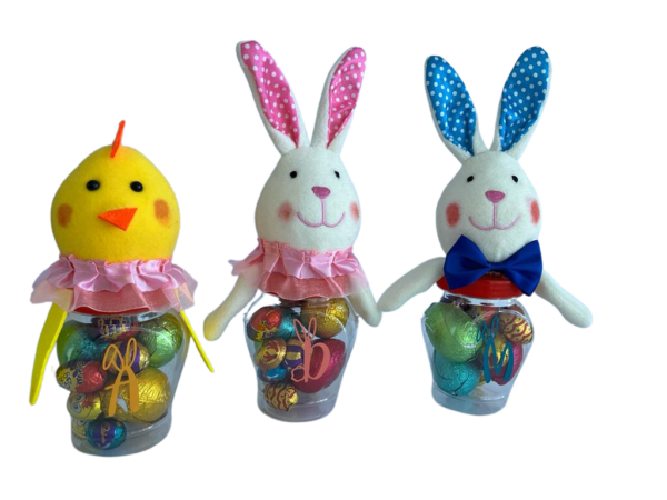 Personalised easter container with assorted chocolates