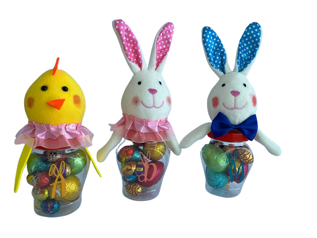 personalised reusable easter container Personalised easter container with assorted chocolates