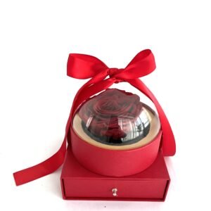 Preserved rose with chocolates