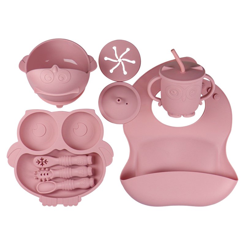 Owl silicone set owl feeding set