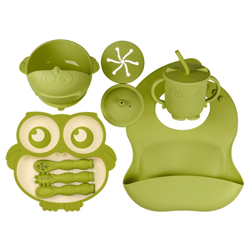 Owl silicone feeding set feeding set
