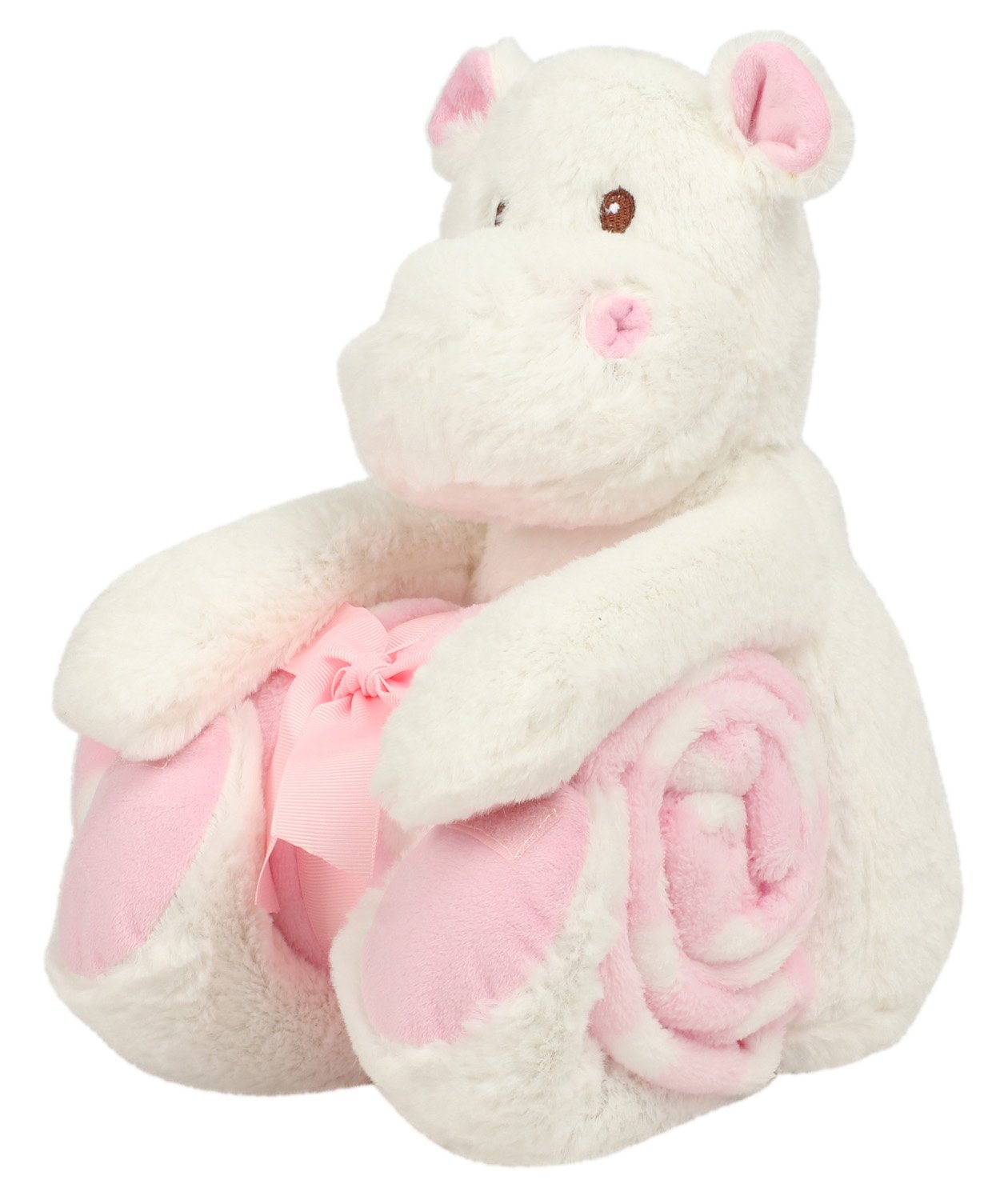 MM606_HIPPOWITHBLANKET_WHITEPINK_FRONTSIDE newborn gift